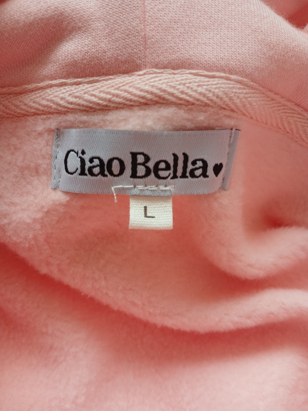 Ciao Bella Women's Pink Crewneck Fleece Sweater
